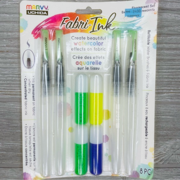 Nwt lot of Fabric paint and markers Uchida Watercolor fabri-ink fabric craft diy - Picture 8 of 10